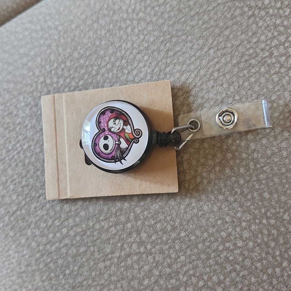 Nightmare Before Christmas handmade badge reel new